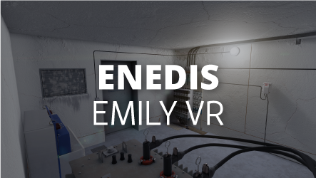 Emily VR — vue du poste de transformation reconstitué dans l'application